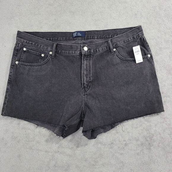 NWT Gap Denim Stride Short Size 20 Black Womens Casual Cut-Offs - Picture 1 of 7